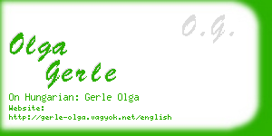 olga gerle business card